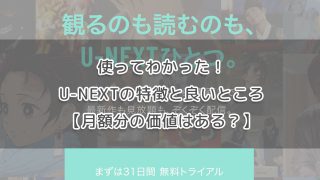 使ってわかった！U-NEXTの特徴と良いところ【月額分の価値はある？】